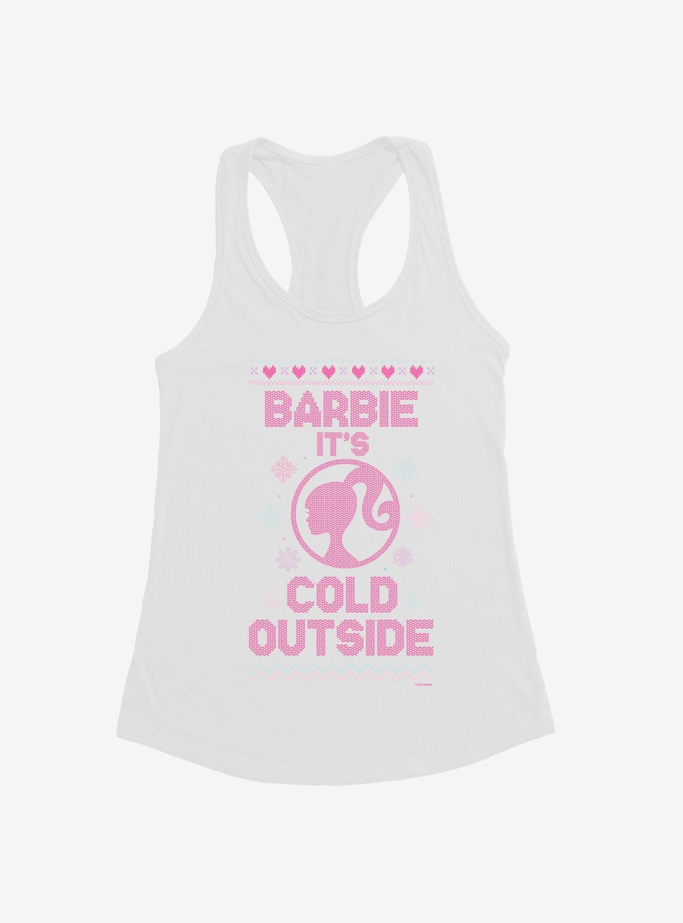 Barbie It's Cold Outside Ugly Christmas Pattern Girls Tank, , hi-res