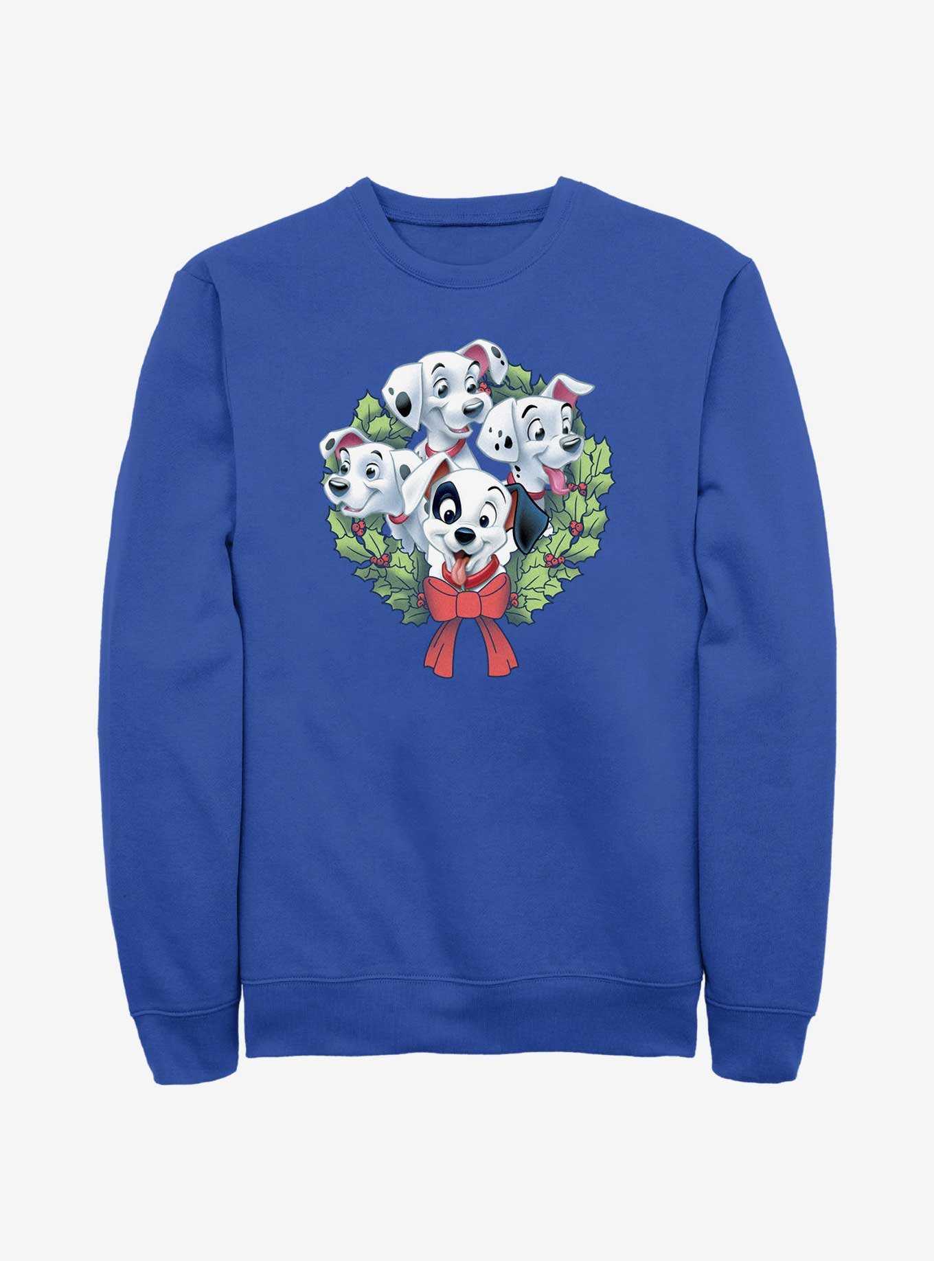 Disney 101 Dalmatians Puppy Christmas Wreath Sweatshirt, , hi-res
