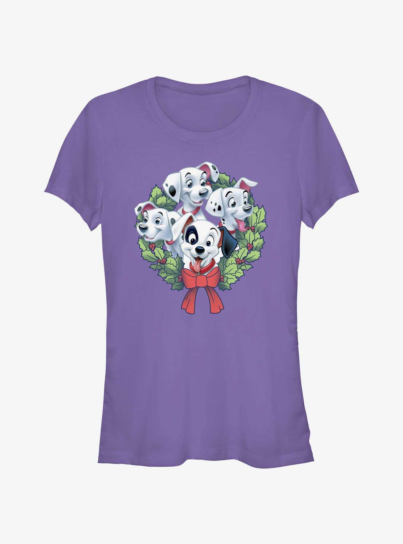 Disney 101 Dalmatians Puppy Christmas Wreath Girls T-Shirt, , hi-res
