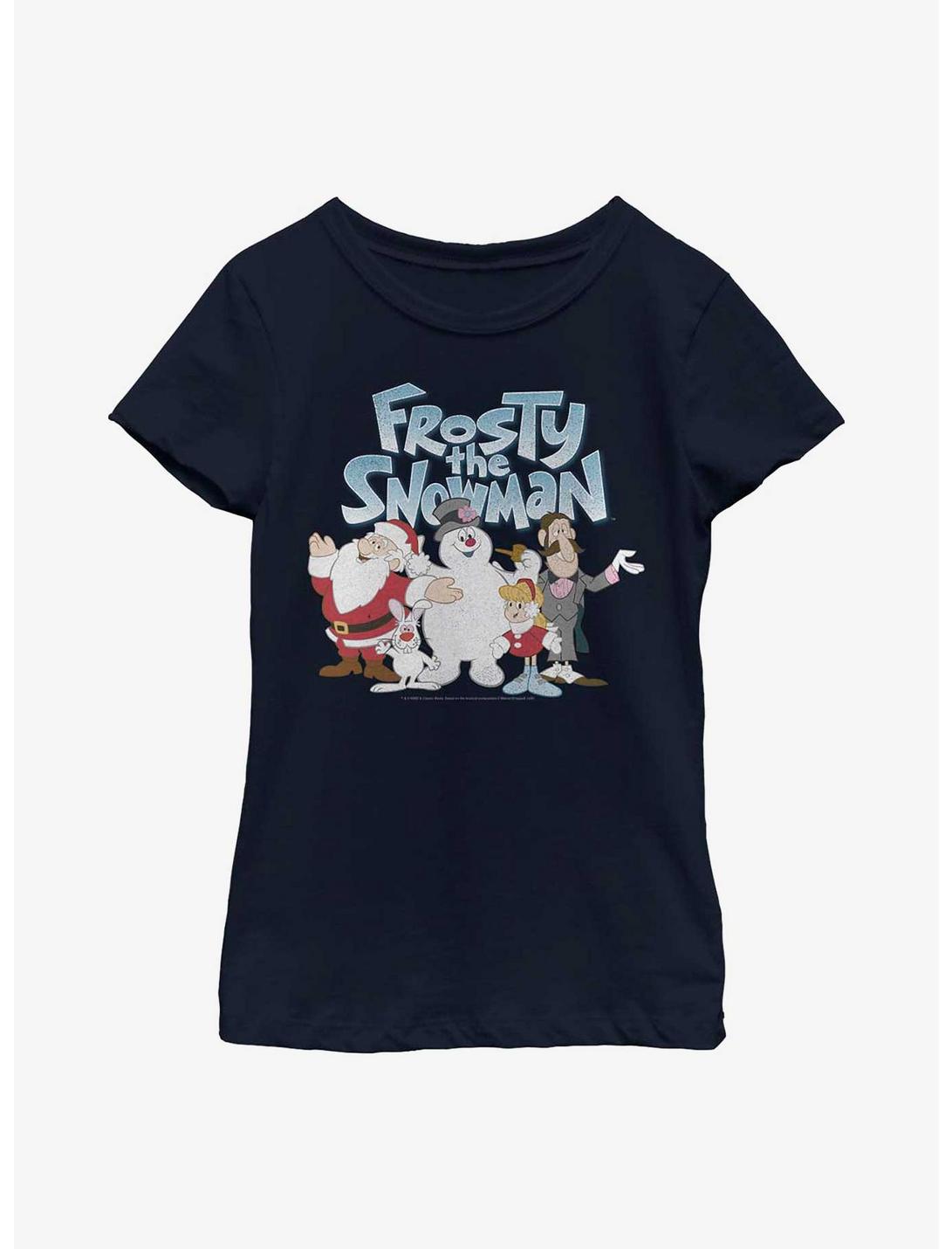 Frosty The Snowman Group Youth Girls T-Shirt, NAVY, hi-res