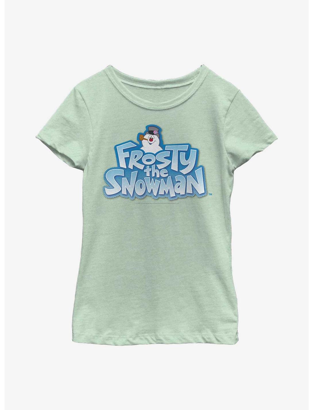 Frosty The Snowman Logo Youth Girls T-Shirt, MINT, hi-res