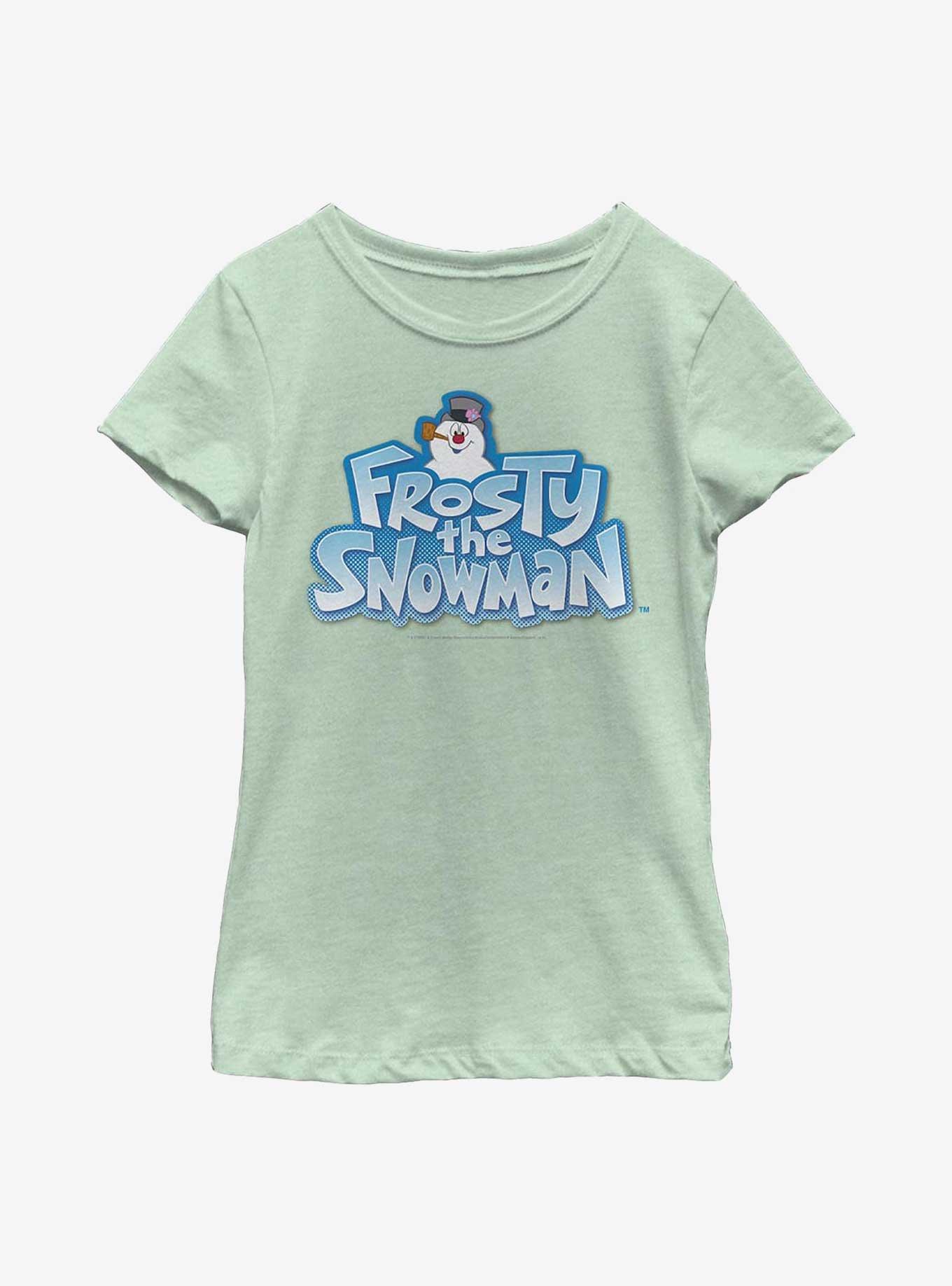 Frosty The Snowman Logo Youth Girls T-Shirt, MINT, hi-res