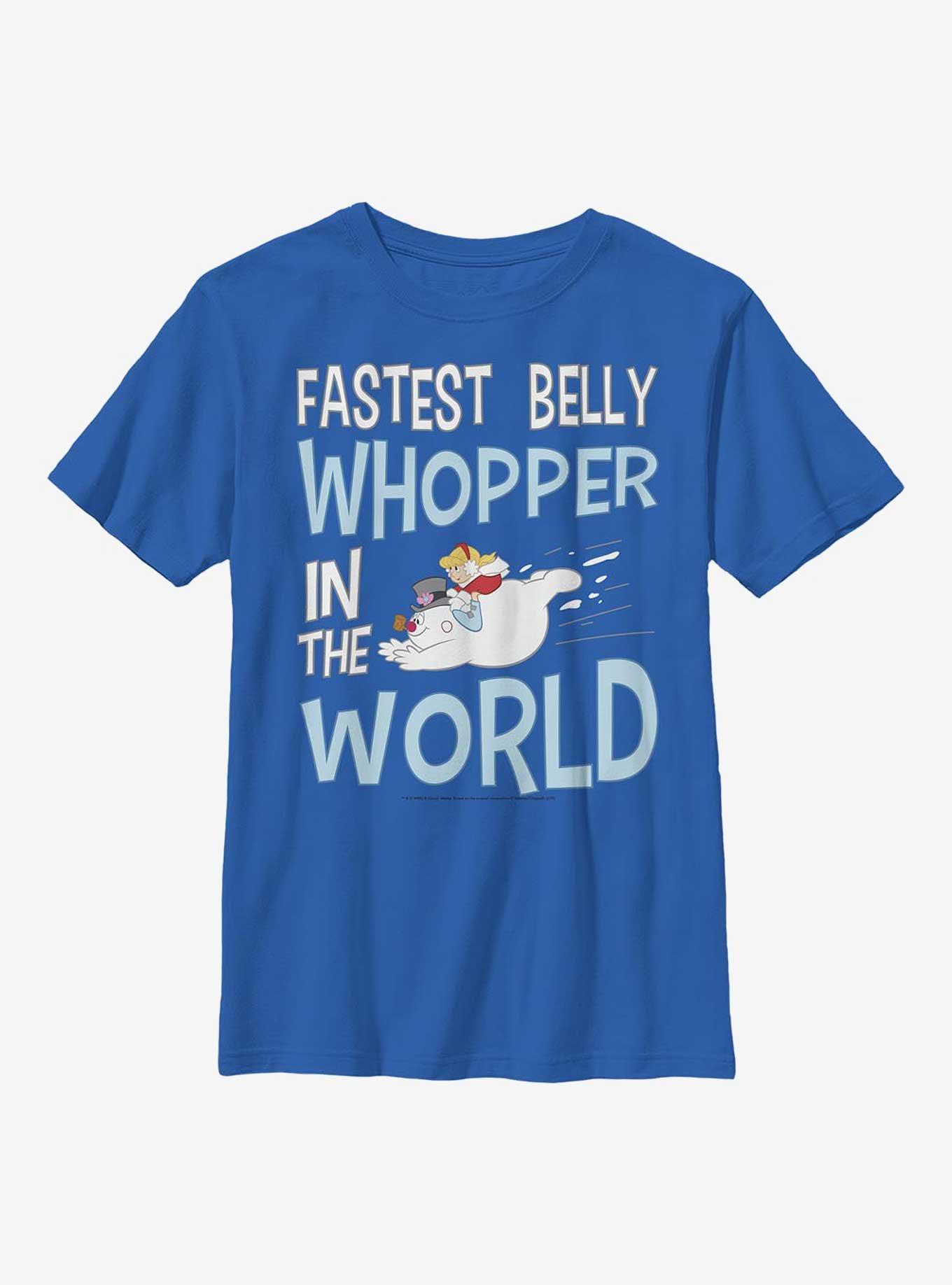 Frosty The Snowman Fastest Belly Whopper Youth T-Shirt, ROYAL, hi-res