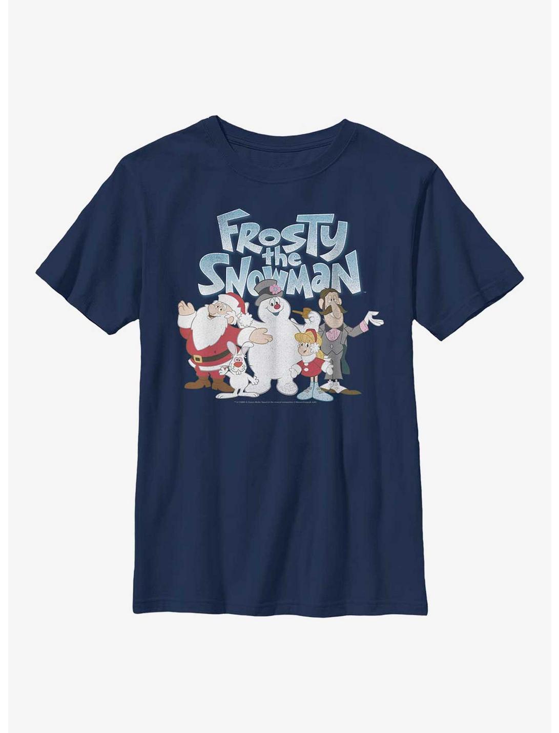 Frosty The Snowman Group Youth T-Shirt, NAVY, hi-res