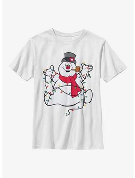 Frosty The Snowman Tangled Christmas Lights Youth T-Shirt, , hi-res