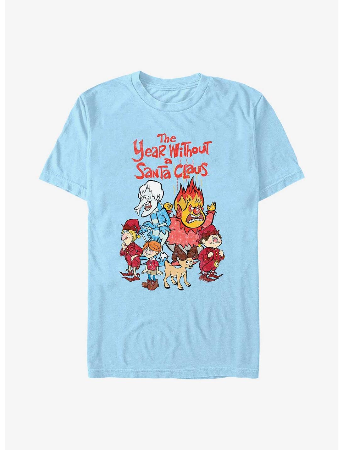 The Year Without Santa Claus Logo Group T-Shirt, LT BLUE, hi-res