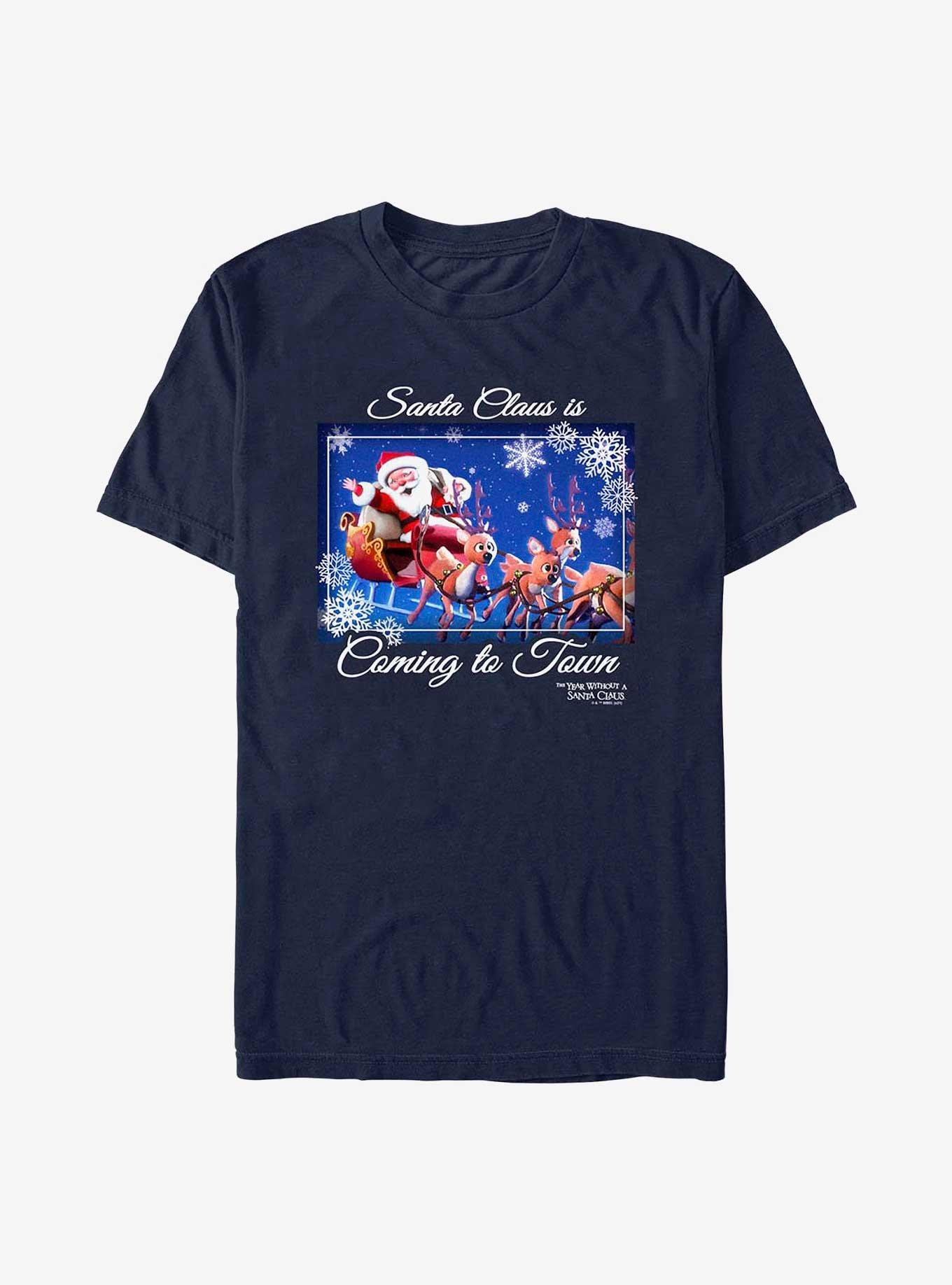 The Year Without Santa Claus Coming To Town T-Shirt, NAVY, hi-res