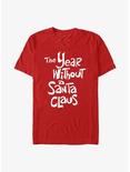 The Year Without Santa Claus White Logo T-Shirt, RED, hi-res