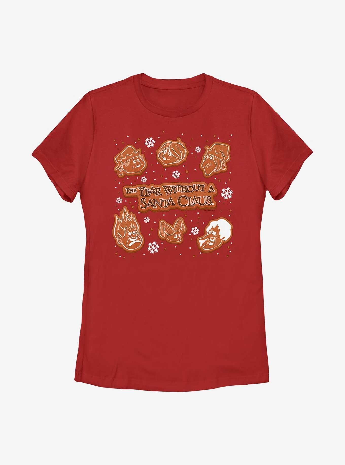 The Year Without Santa Claus Gingerbread Squad Womens T-Shirt, RED, hi-res