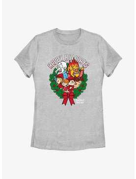 The Year Without Santa Claus Wreath Group Womens T-Shirt, , hi-res
