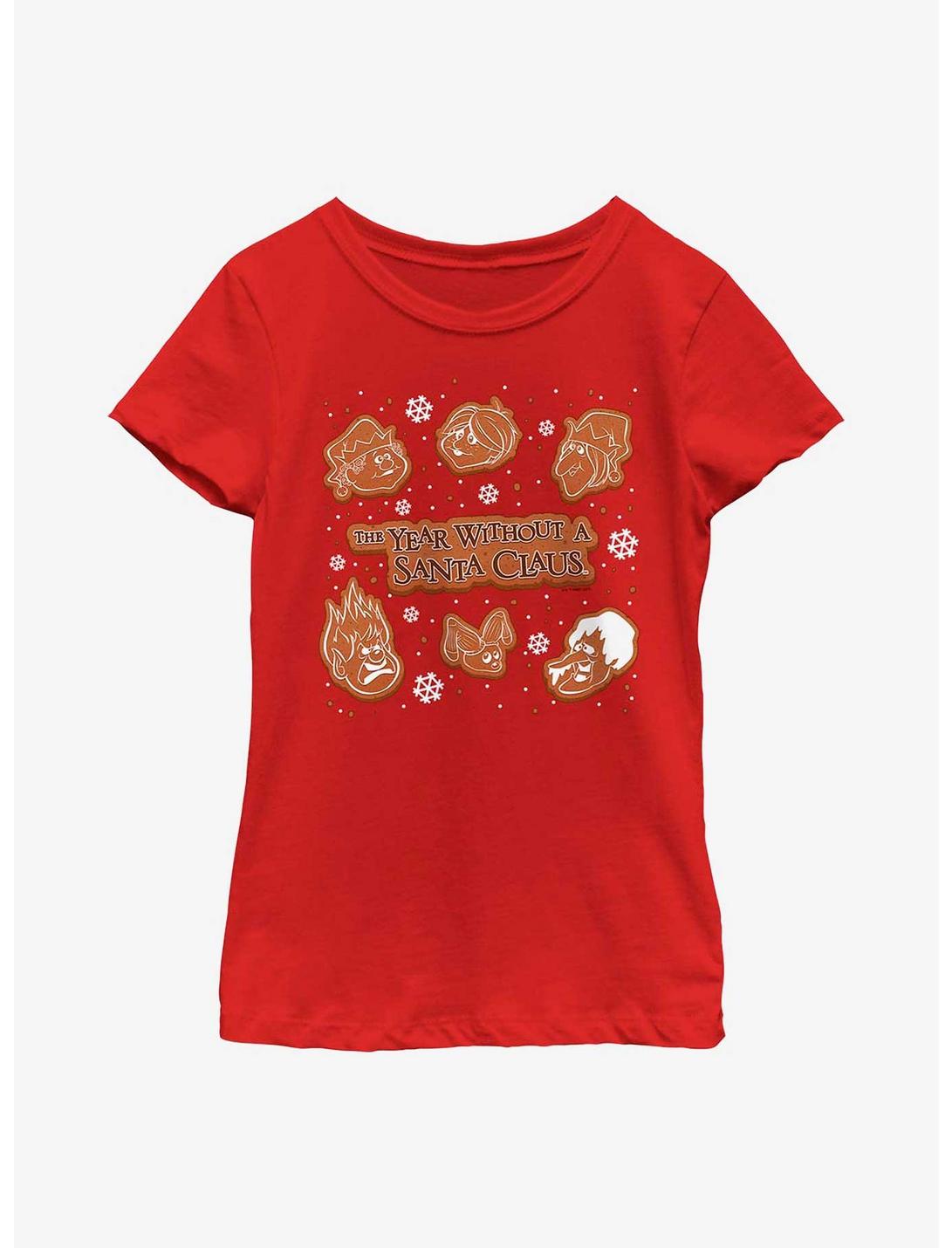 The Year Without Santa Claus Gingerbread Squad Youth Girls T-Shirt, RED, hi-res