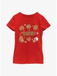 The Year Without Santa Claus Gingerbread Squad Youth Girls T-Shirt, RED, hi-res
