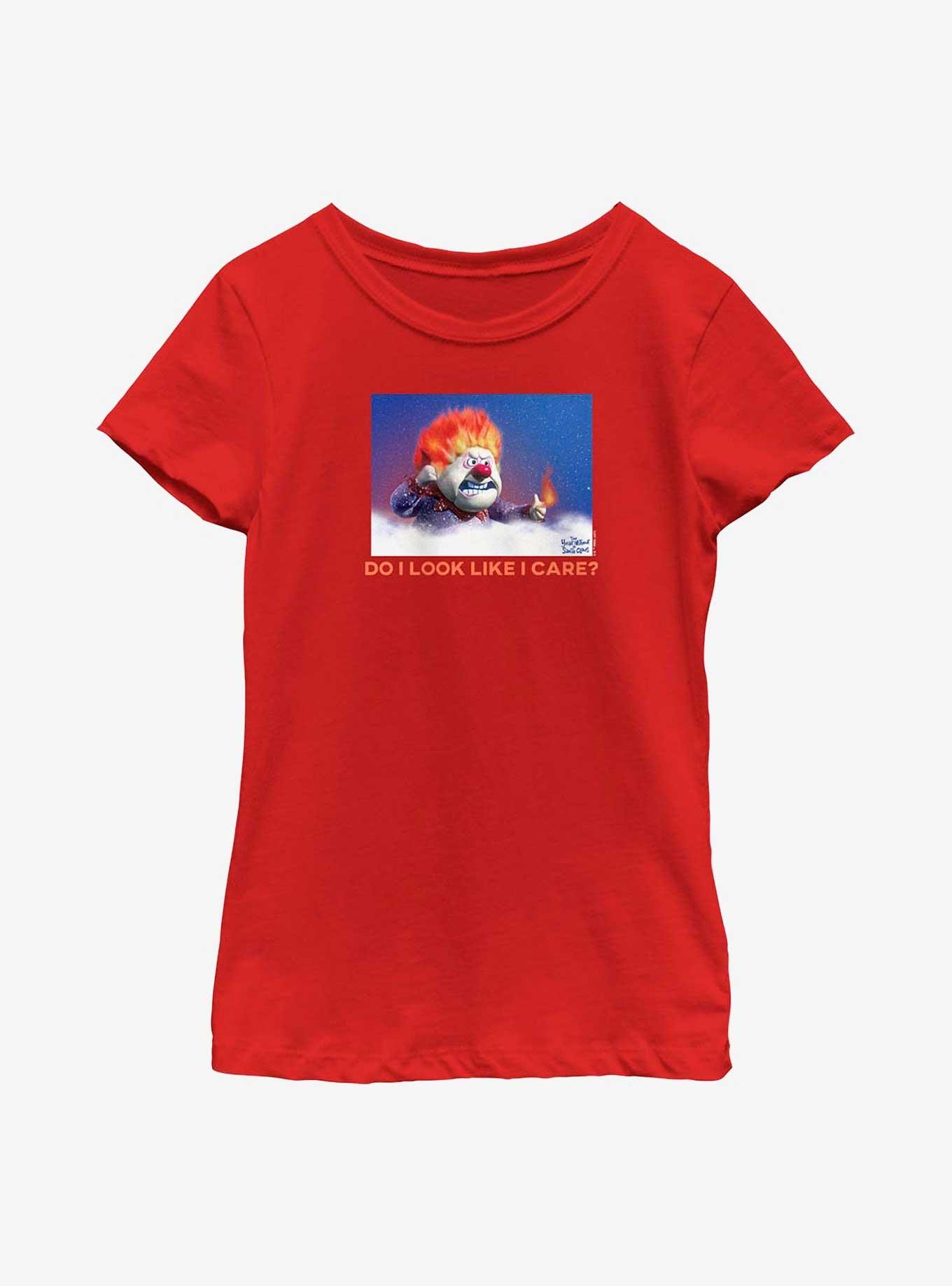 The Year Without Santa Claus Heat Miser Care? Youth Girls T-Shirt, , hi-res