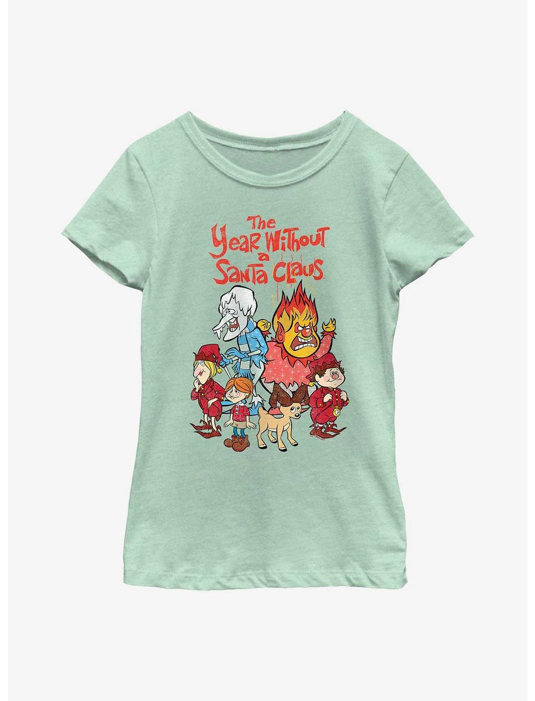 The Year Without Santa Claus Logo Group Youth Girls T-Shirt, MINT, hi-res