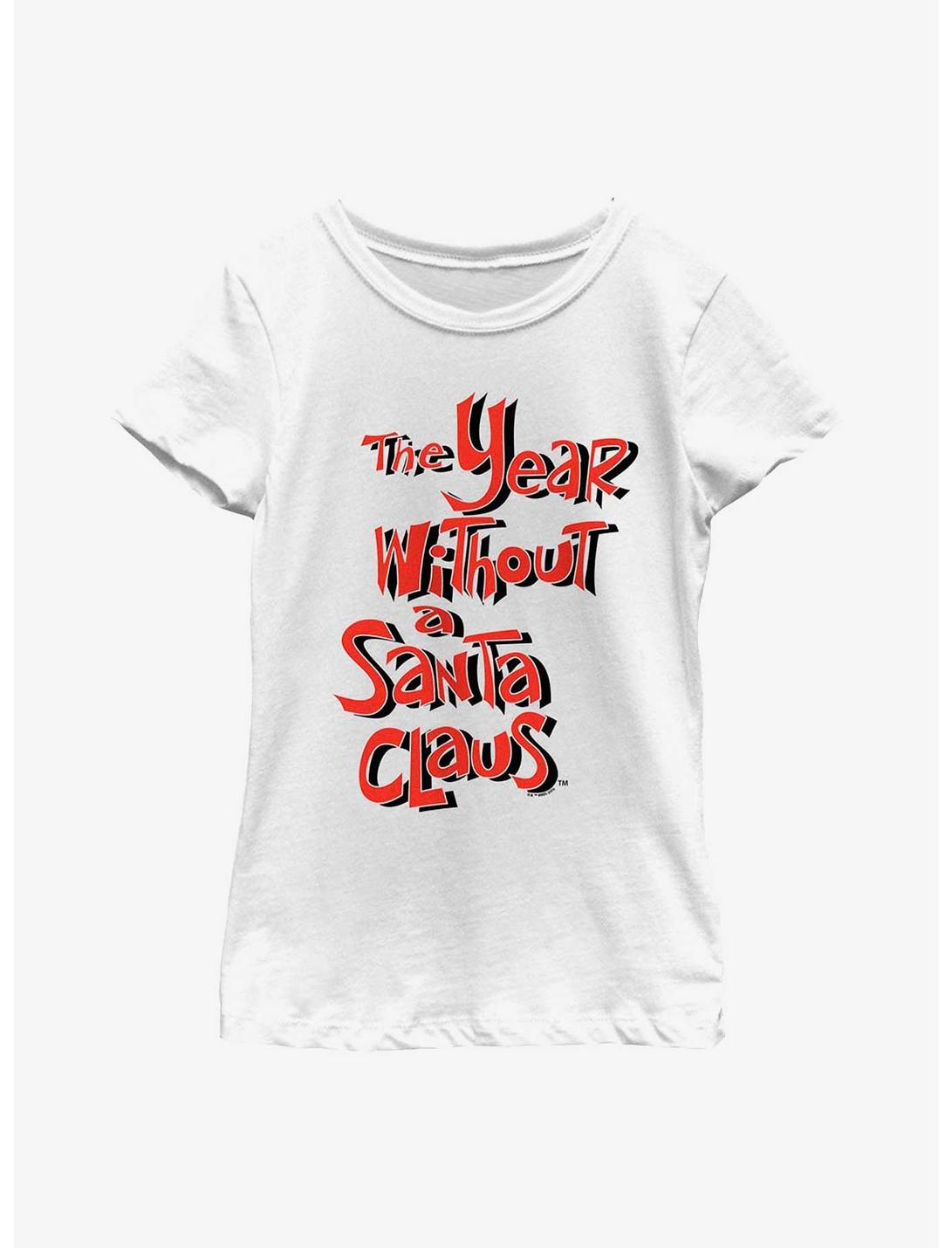 The Year Without Santa Claus Red Logo Youth Girls T-Shirt, WHITE, hi-res