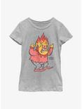 The Year Without Santa Claus Vintage Heat Miser Youth Girls T-Shirt, ATH HTR, hi-res