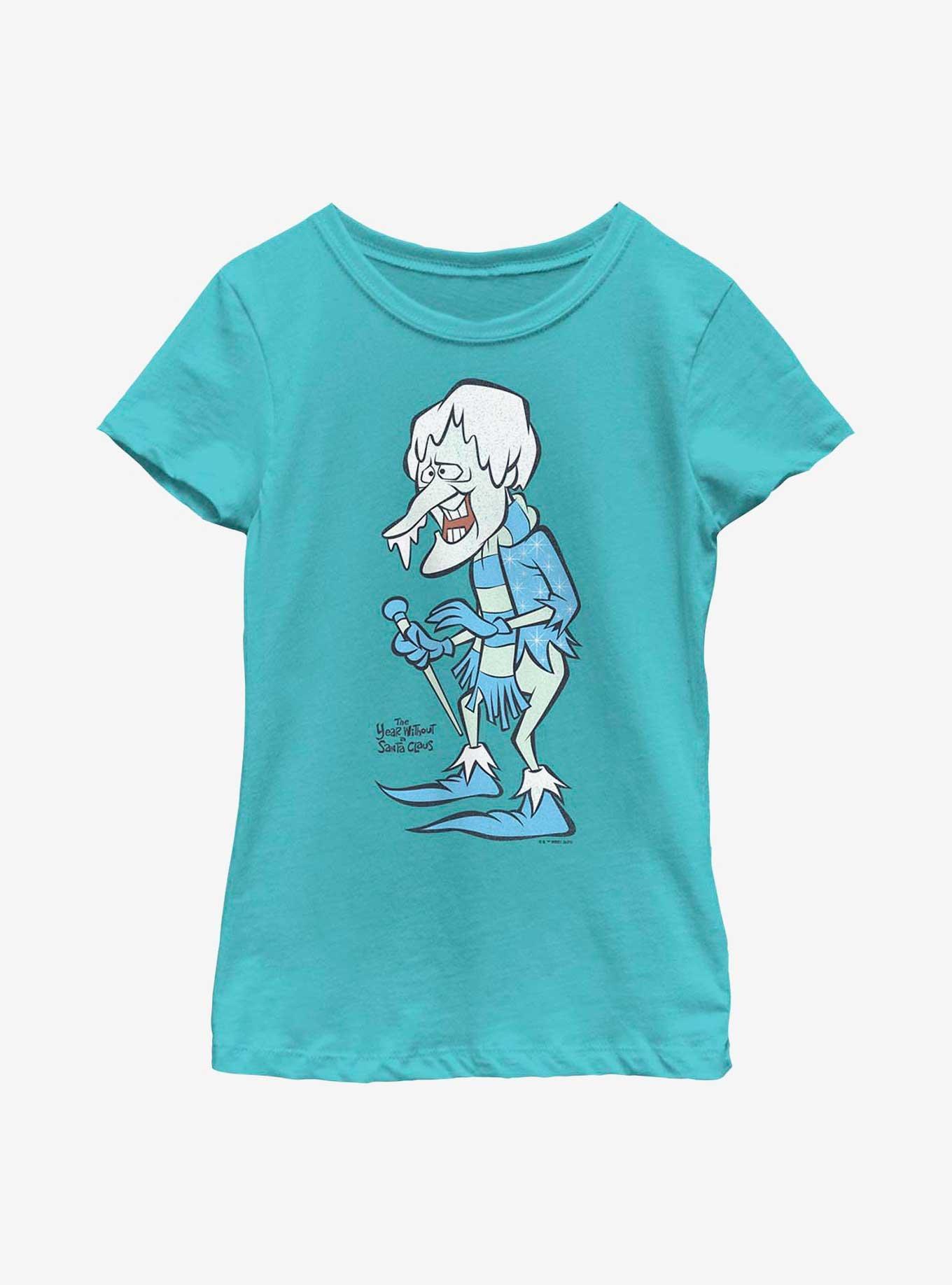 The Year Without Santa Claus Vintage Snow Miser Youth Girls T-Shirt, TAHI BLUE, hi-res