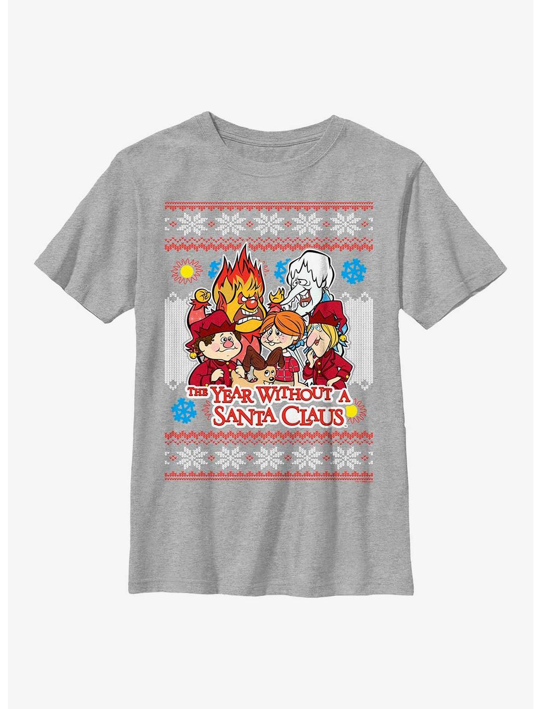The Year Without Santa Claus Christmas Group Youth T-Shirt, ATH HTR, hi-res