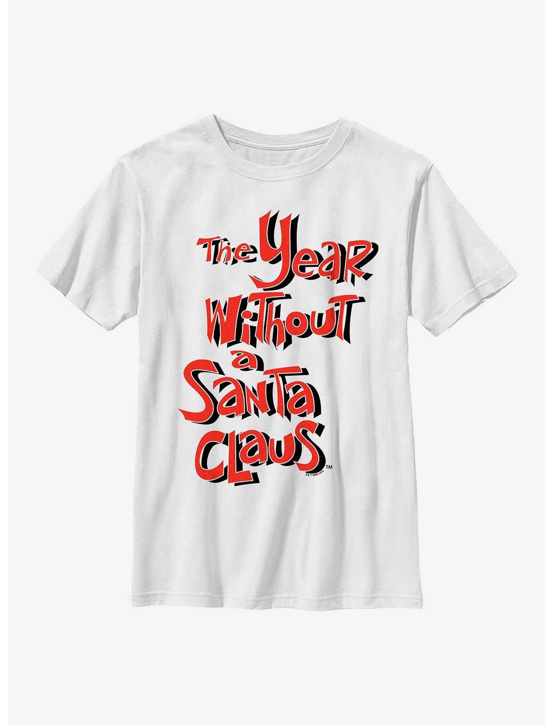 The Year Without Santa Claus Red Logo Youth T-Shirt, WHITE, hi-res