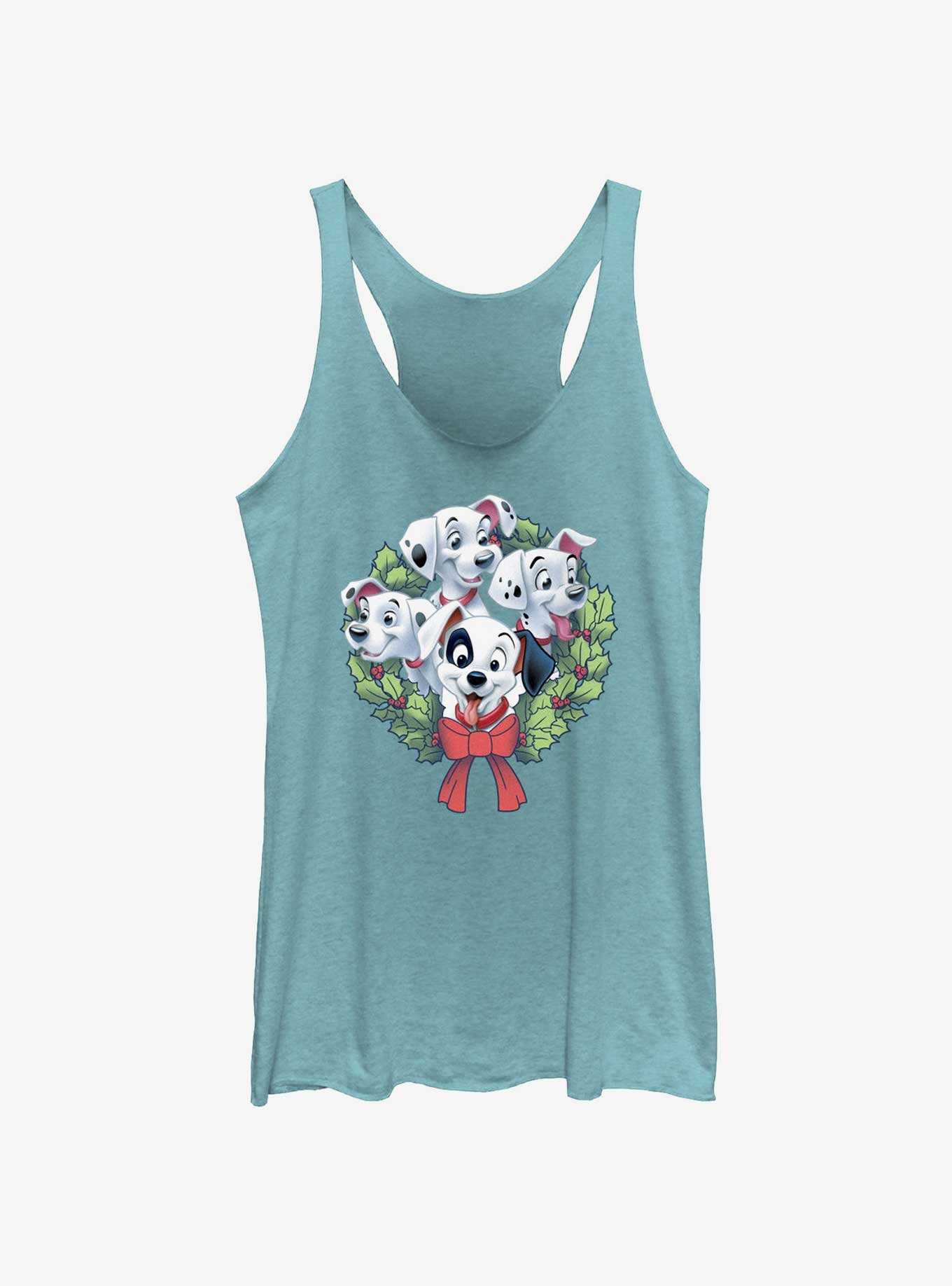 Disney 101 Dalmatians Puppy Christmas Wreath Girls Tank, , hi-res