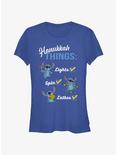 Disney Lilo & Stitch Hanukkah List Girls T-Shirt, ROYAL, hi-res
