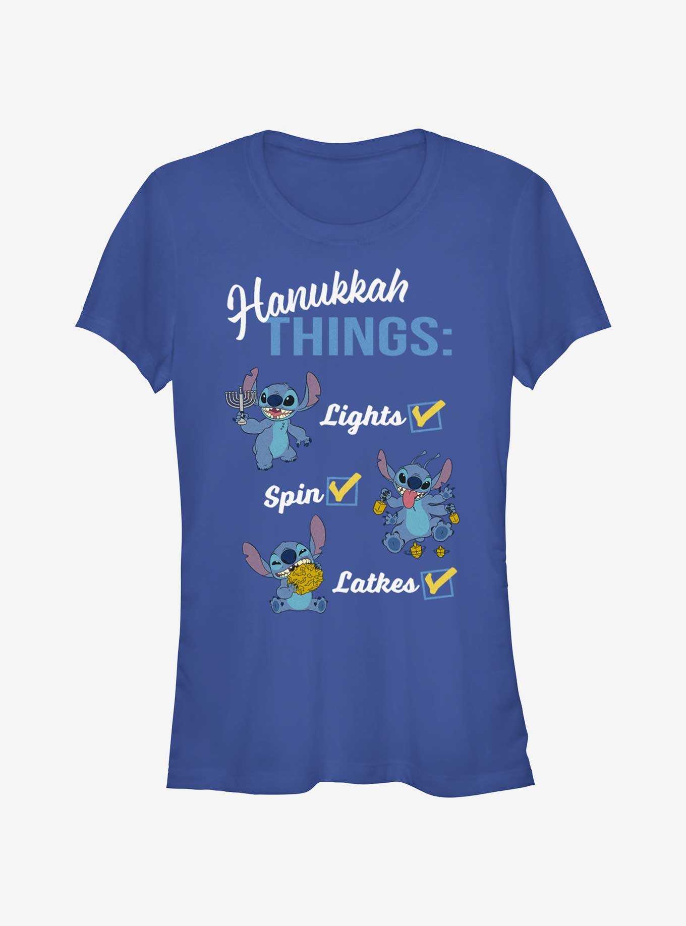 Disney Lilo & Stitch Hanukkah List Girls T-Shirt, , hi-res