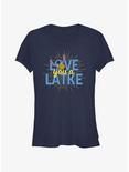 Disney Lilo & Stitch Hanukkah Love You A Latke Girls T-Shirt, NAVY, hi-res
