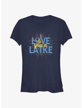 Disney Lilo & Stitch Hanukkah Love You A Latke Girls T-Shirt, , hi-res