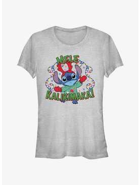 Disney Lilo & Stitch Mele Kalikimaka Merry Christmas in Hawaiian Girls T-Shirt, , hi-res