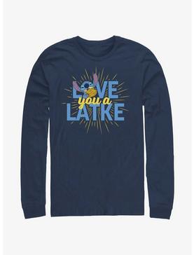 Disney Lilo & Stitch Hanukkah Love You A Latke Long-Sleeve T-Shirt, , hi-res