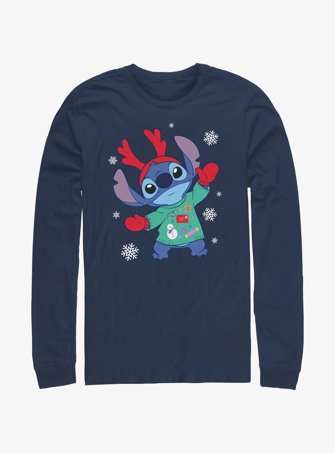 Disney Lilo & Stitch Reindeer Stitch Long-Sleeve T-Shirt, , hi-res