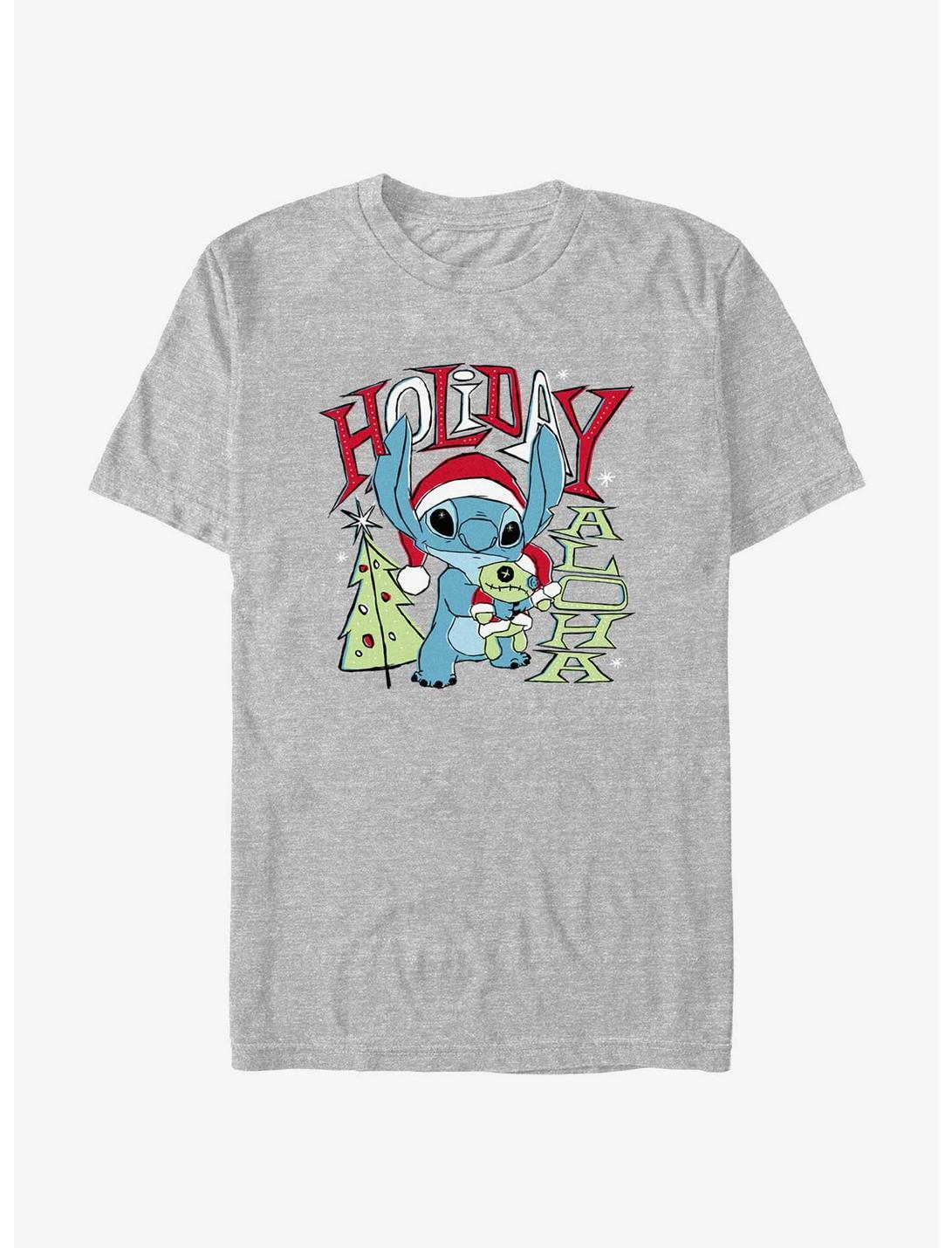 Disney Lilo & Stitch Holiday Aloha T-Shirt, ATH HTR, hi-res
