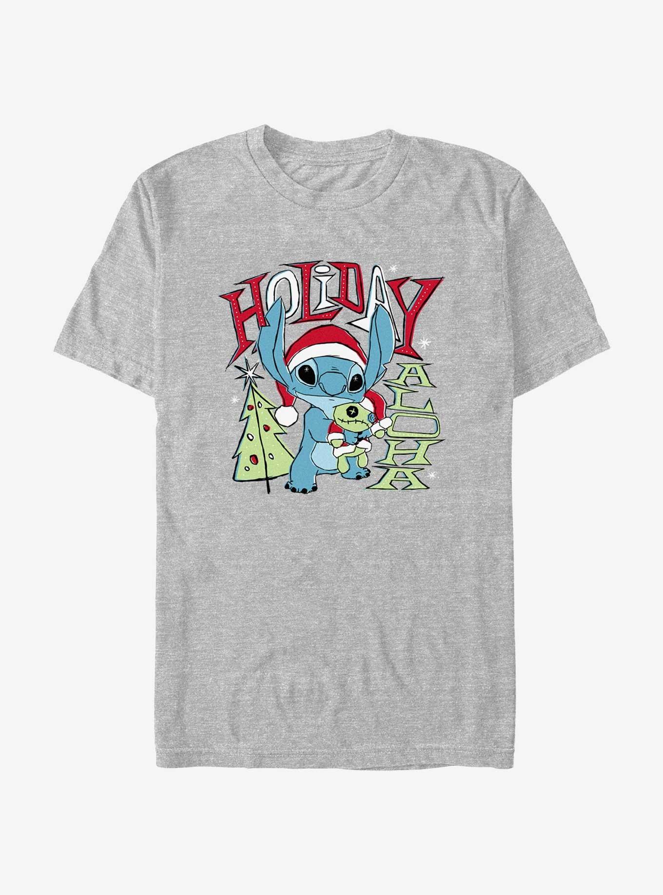 Disney Lilo & Stitch Holiday Aloha T-Shirt, ATH HTR, hi-res