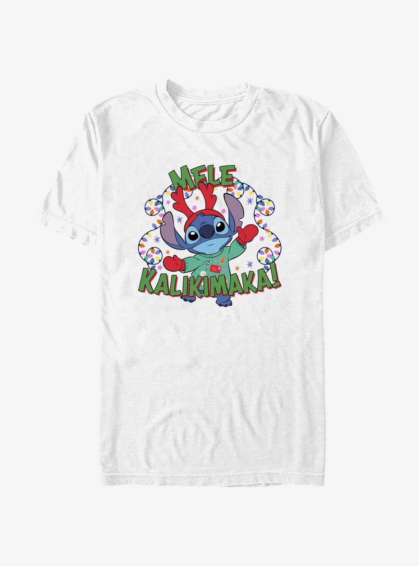 Disney Lilo & Stitch Mele Kalikimaka Merry Christmas in Hawaiian T-Shirt, , hi-res