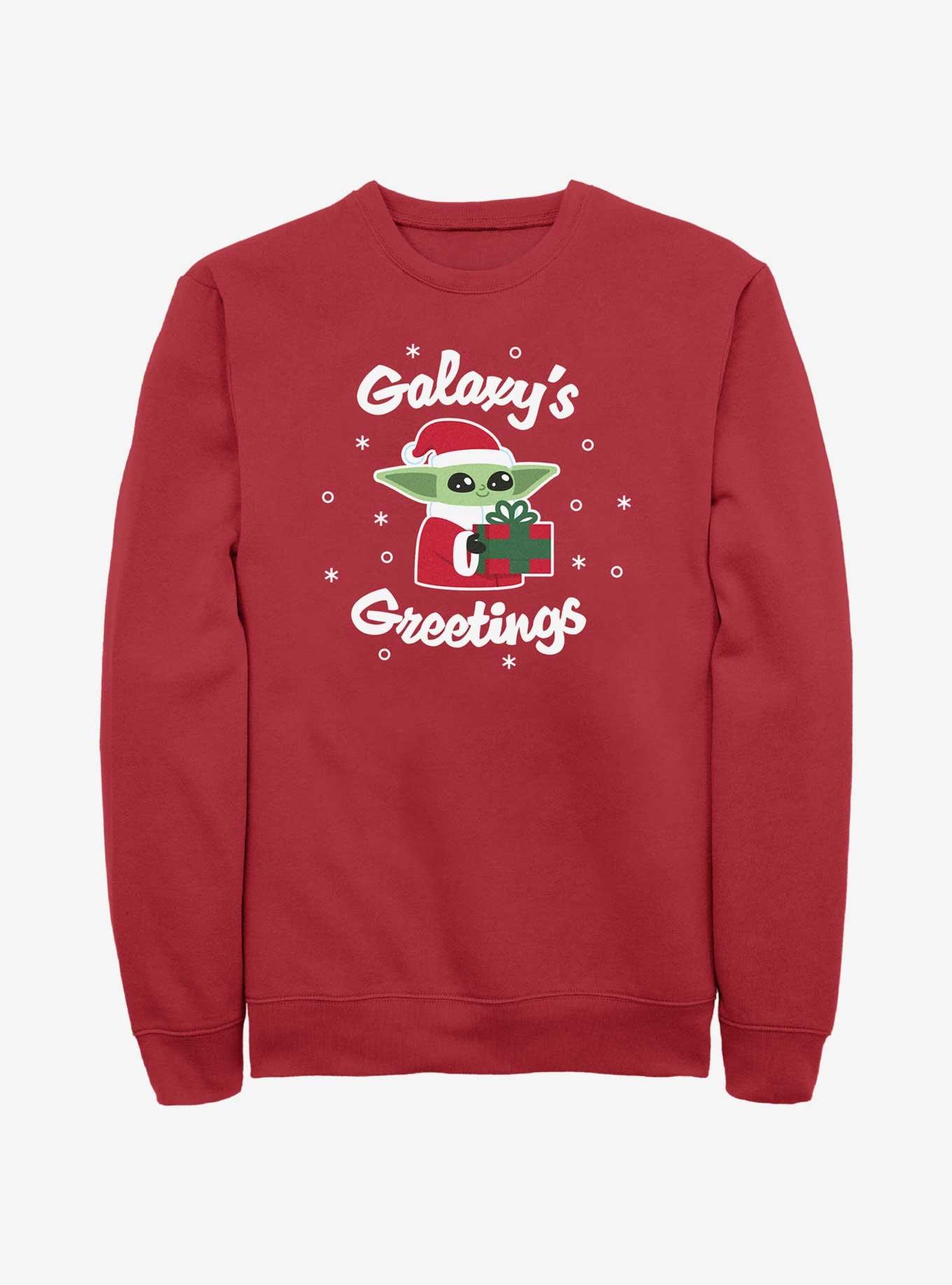 Star Wars The Mandalorian Santa Grogu Galaxy's Greetings Sweatshirt, , hi-res