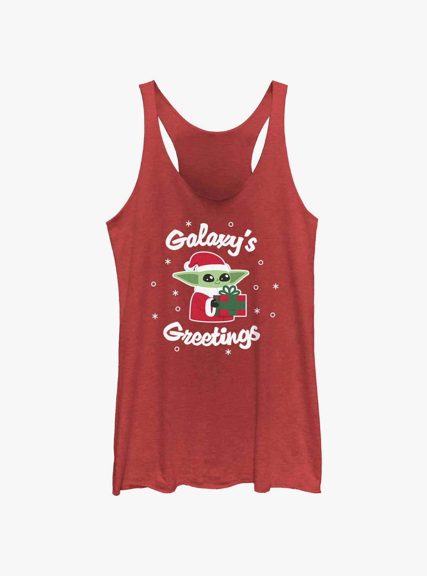 Star Wars The Mandalorian Santa Grogu Galaxy's Greetings Girls Tank, , hi-res