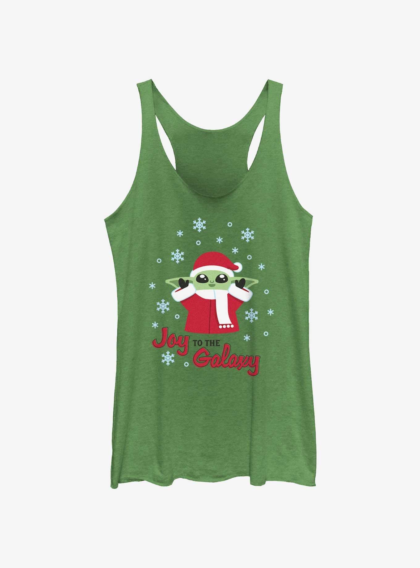 Star Wars The Mandalorian Santa Grogu Joy To Galaxy Girls Tank