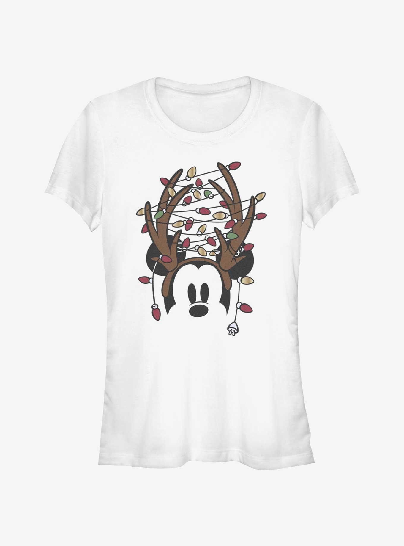 Disney Mickey Mouse Christmas Light Antlers Girls T-Shirt, , hi-res