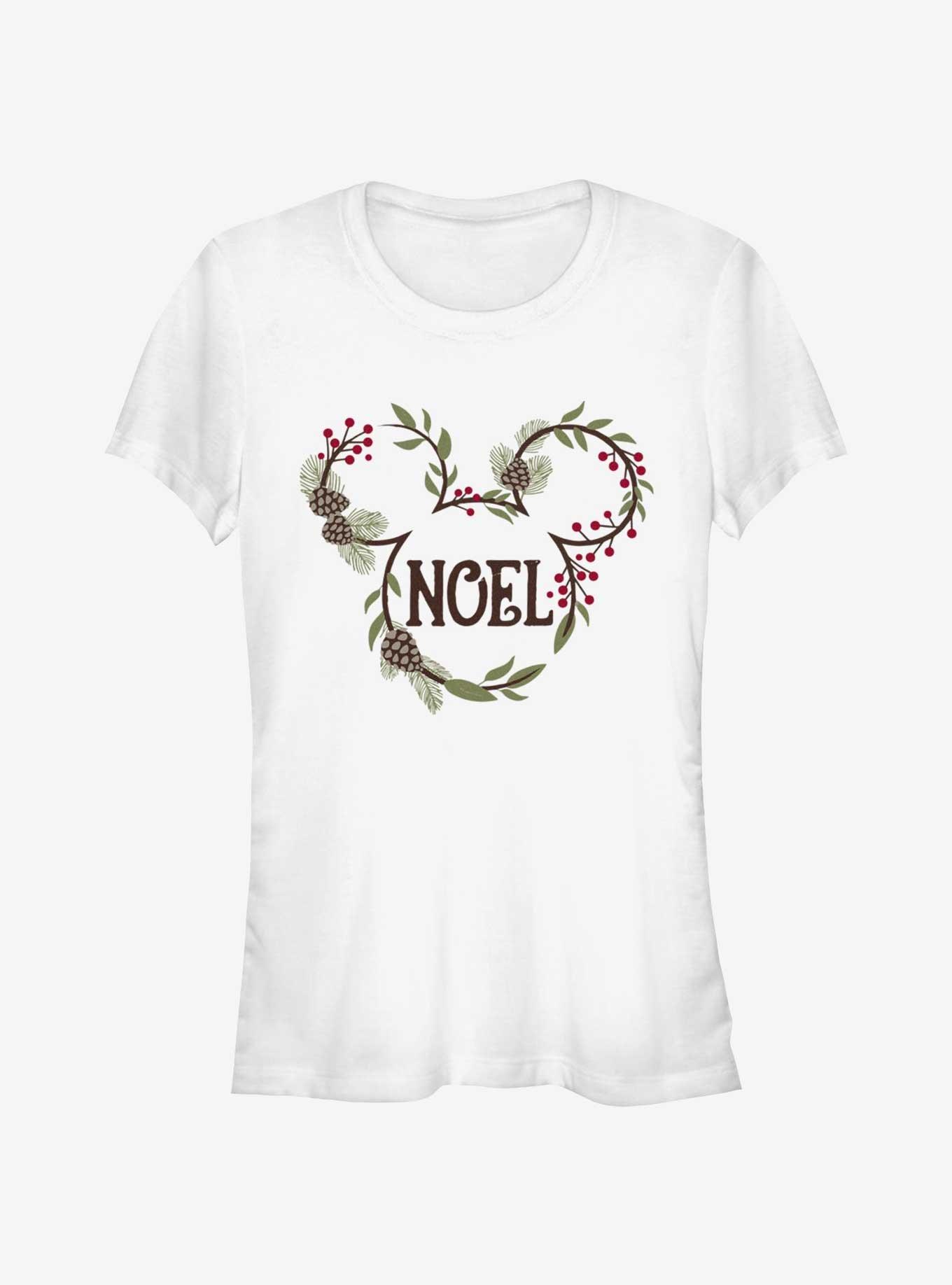 Disney Mickey Mouse Noel Mistletoe Ears Girls T-Shirt, WHITE, hi-res