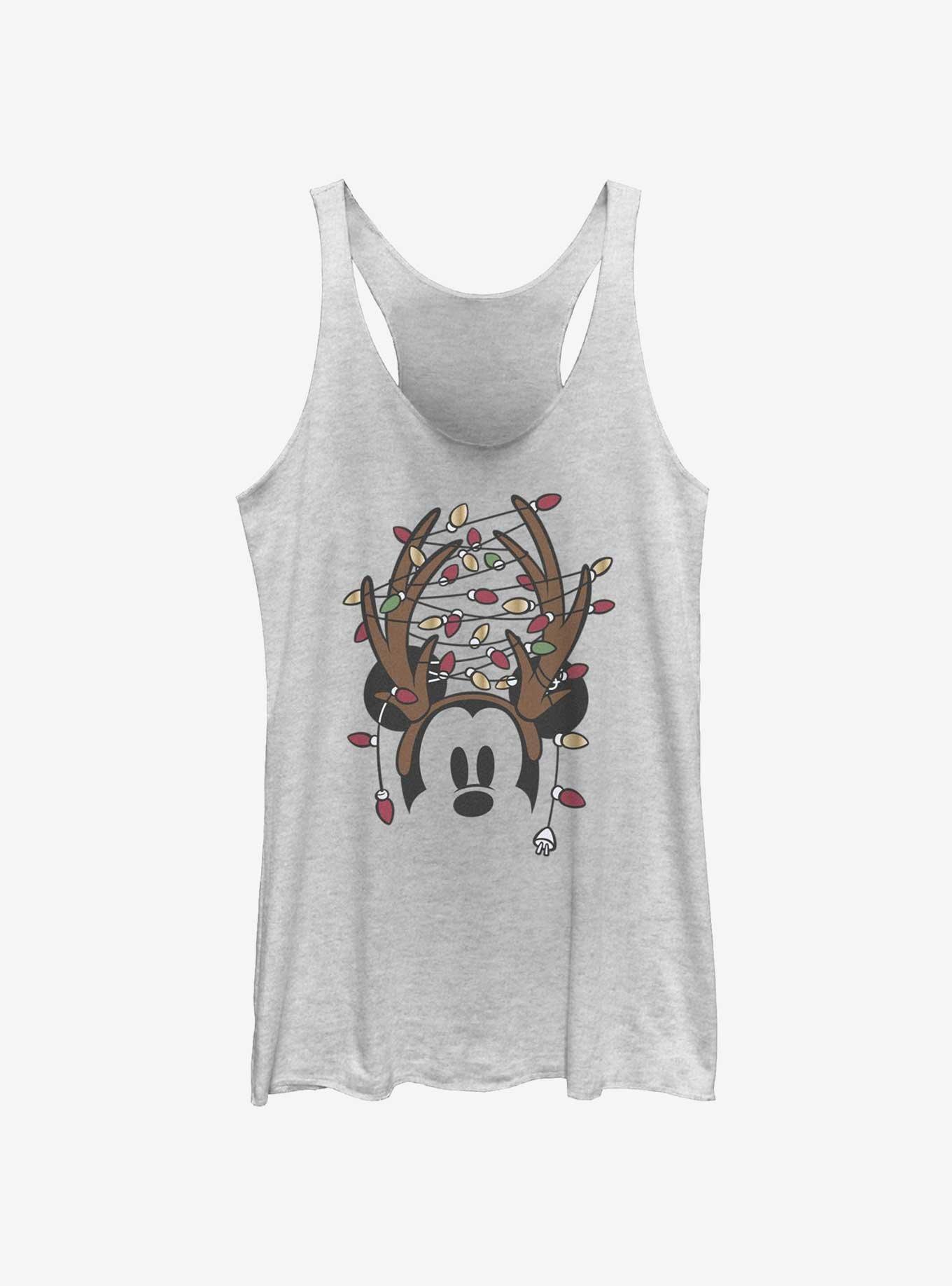 Disney Mickey Mouse Christmas Light Antlers Girls Tank, , hi-res