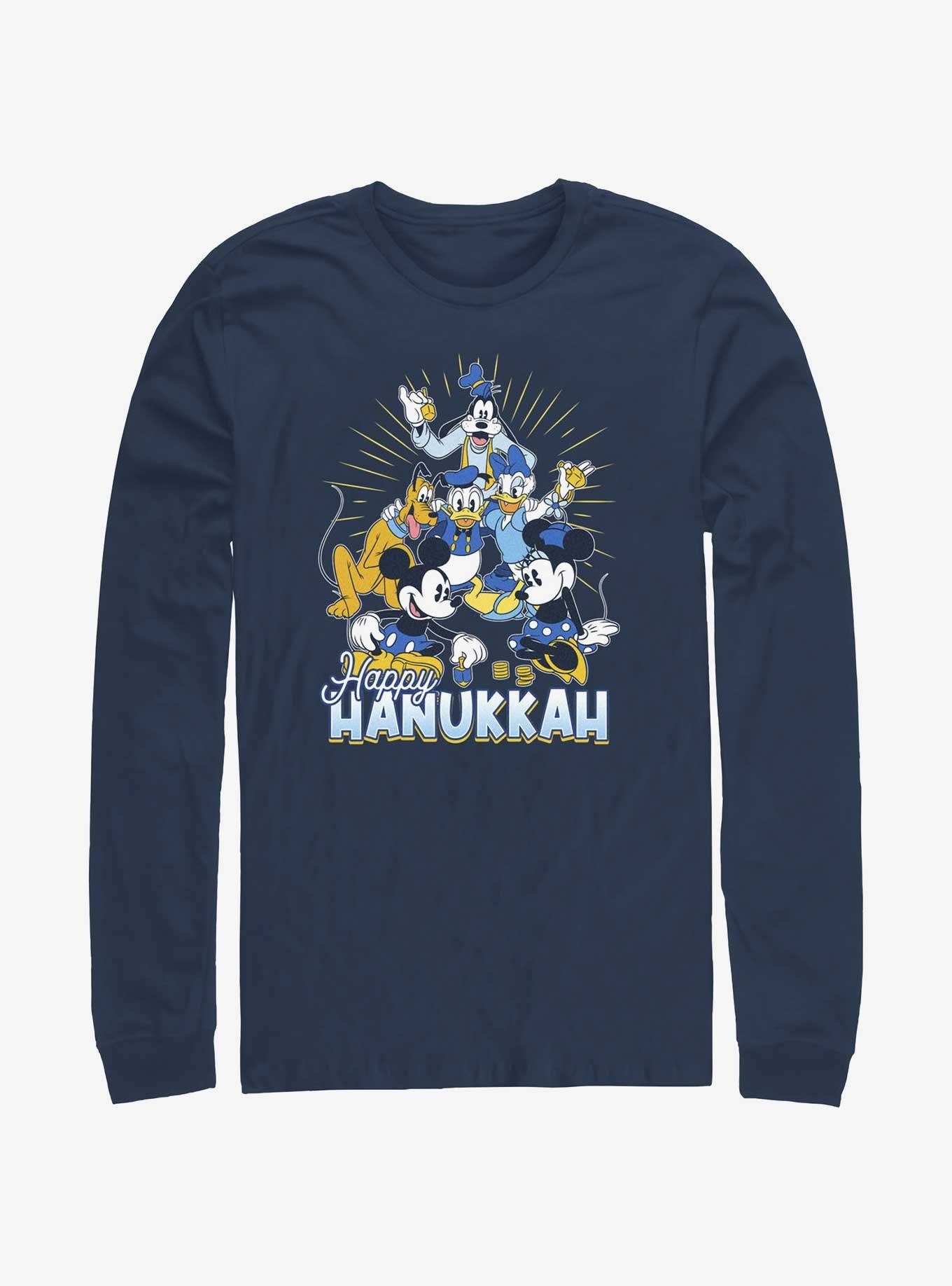 Disney Mickey Mouse Happy Hanukkah Friends Long-Sleeve T-Shirt