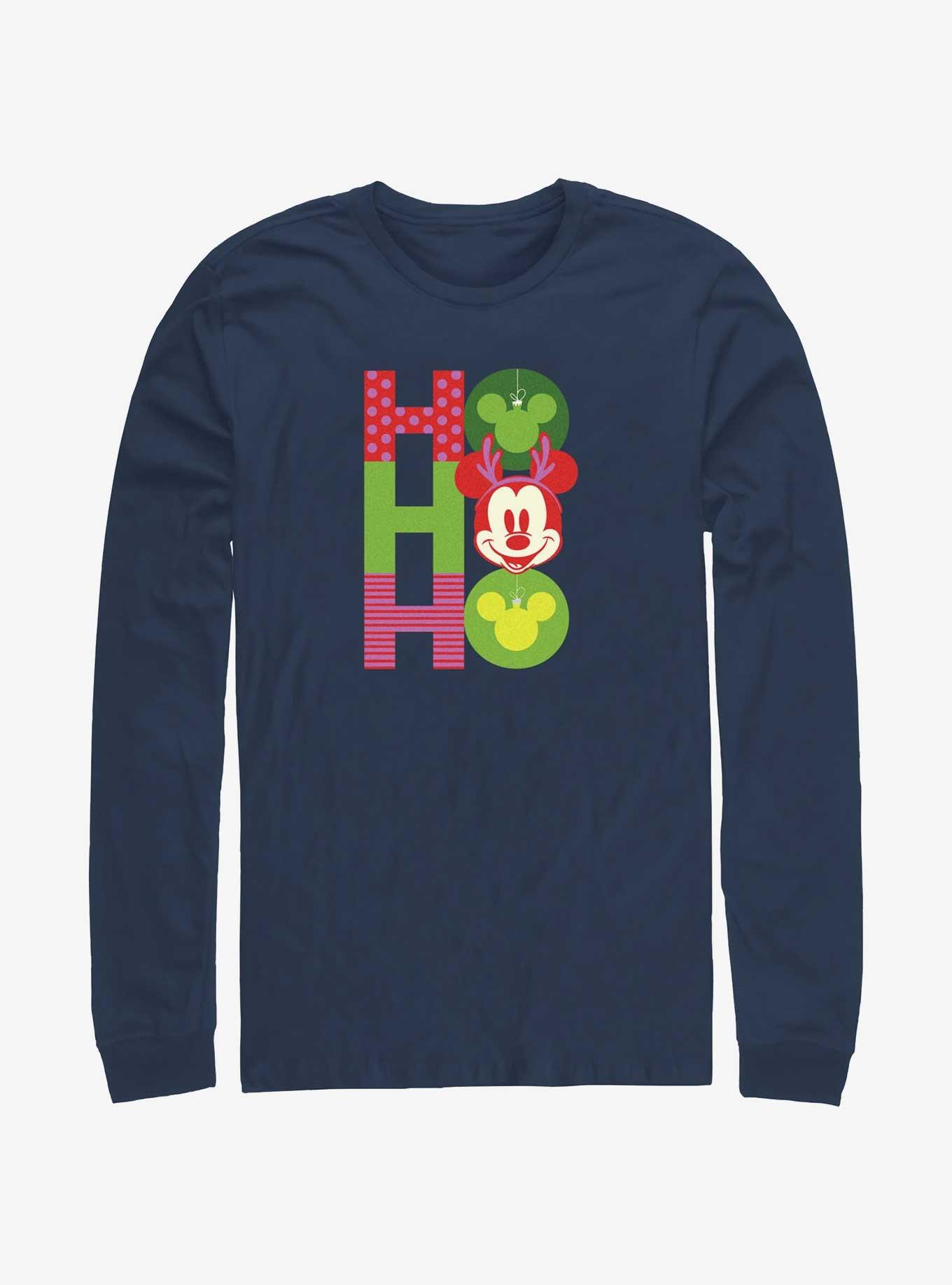 Disney Mickey Mouse Ho Ho Ho Ornaments Long-Sleeve T-Shirt, , hi-res