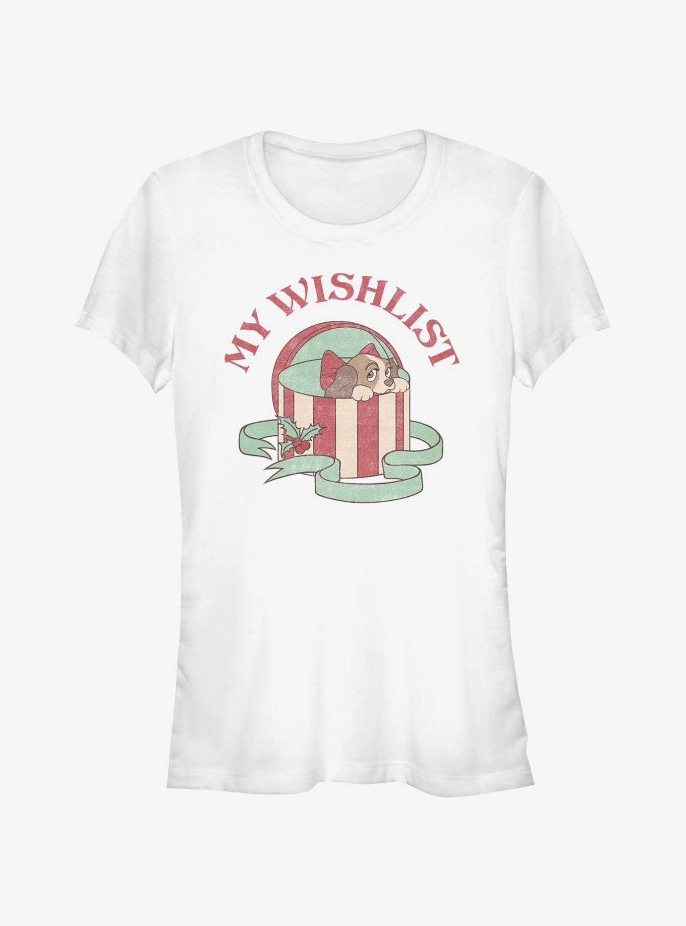 Disney Lady and the Tramp My Wishlist Girls T-Shirt, WHITE, hi-res