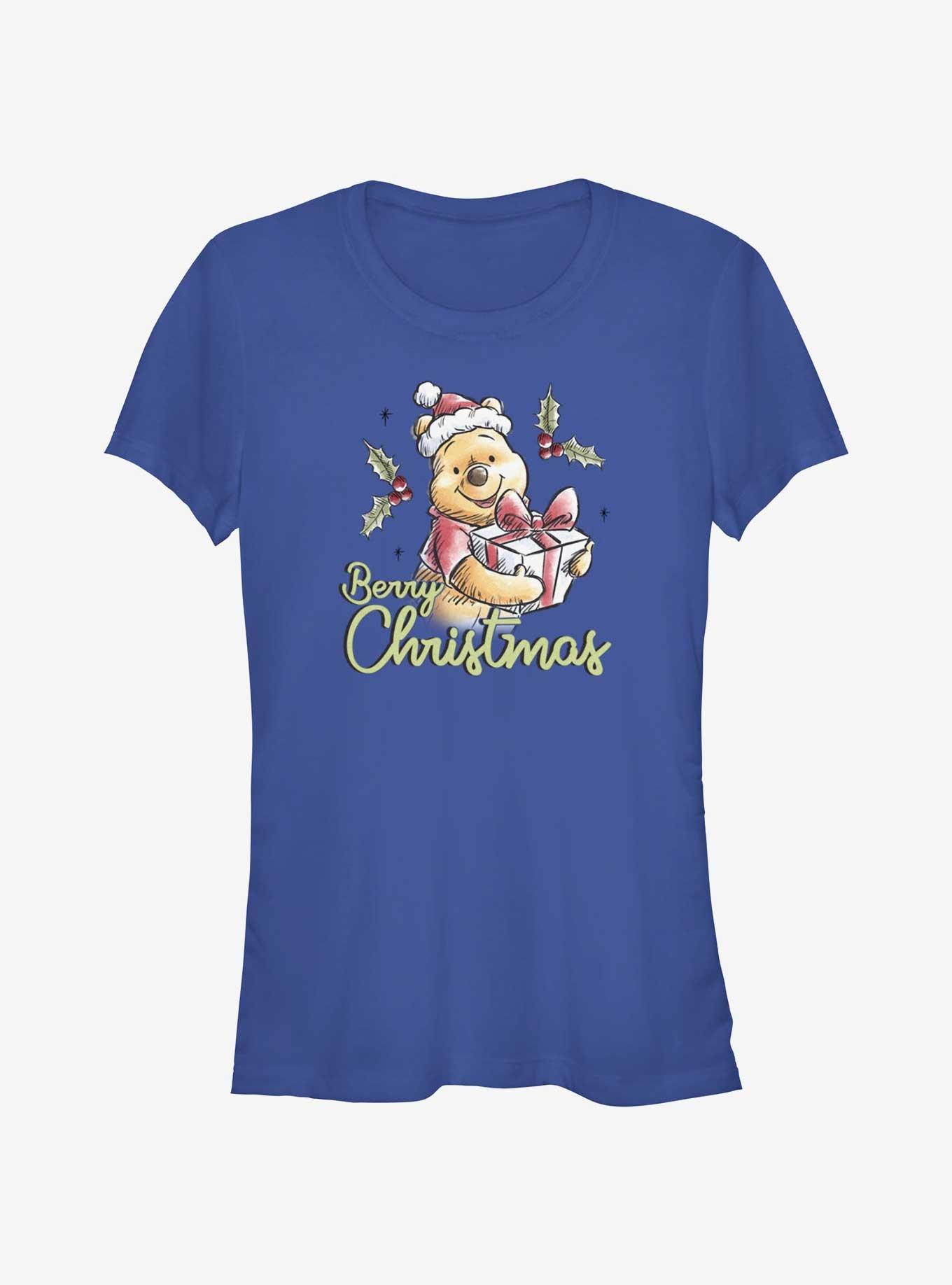Disney Winnie The Pooh Berry Christmas Girls T-Shirt, ROYAL, hi-res