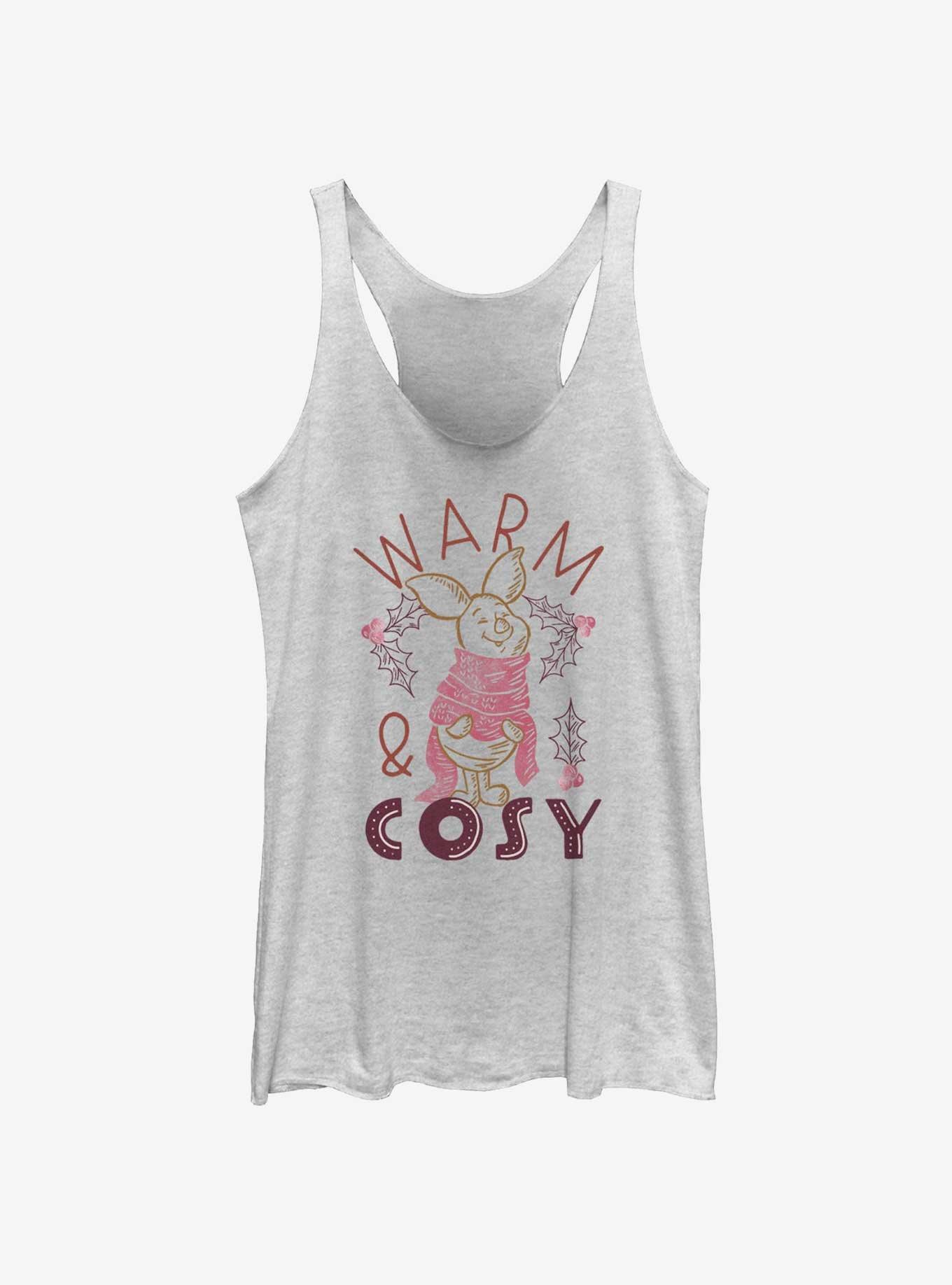 Disney Winnie The Pooh Piglet Warm and Cosy Girls Tank, WHITE HTR, hi-res