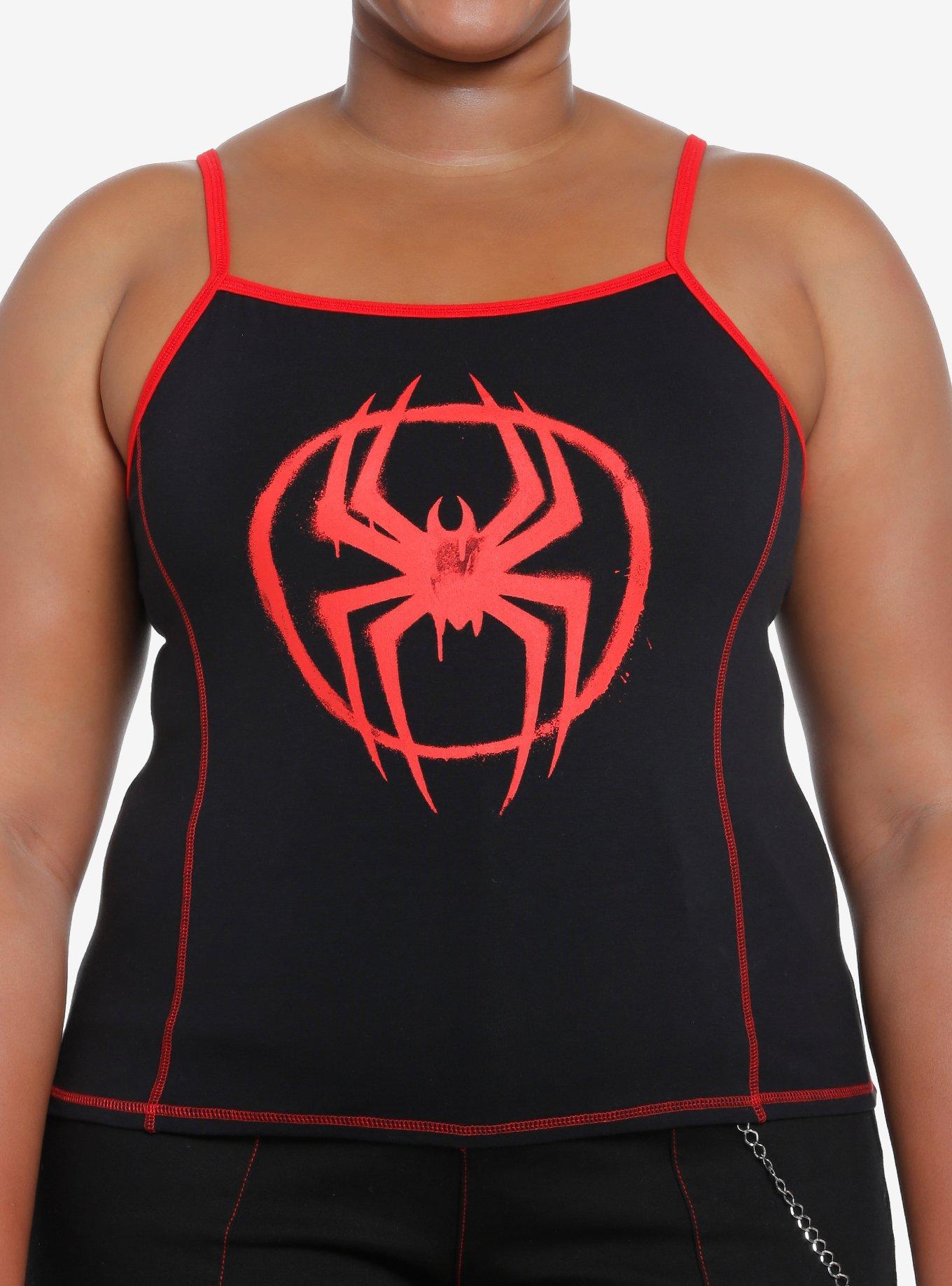 Her Universe Marvel Spider-Man: Across The Spider-Verse Miles Girls Cami Plus Size, RED, hi-res
