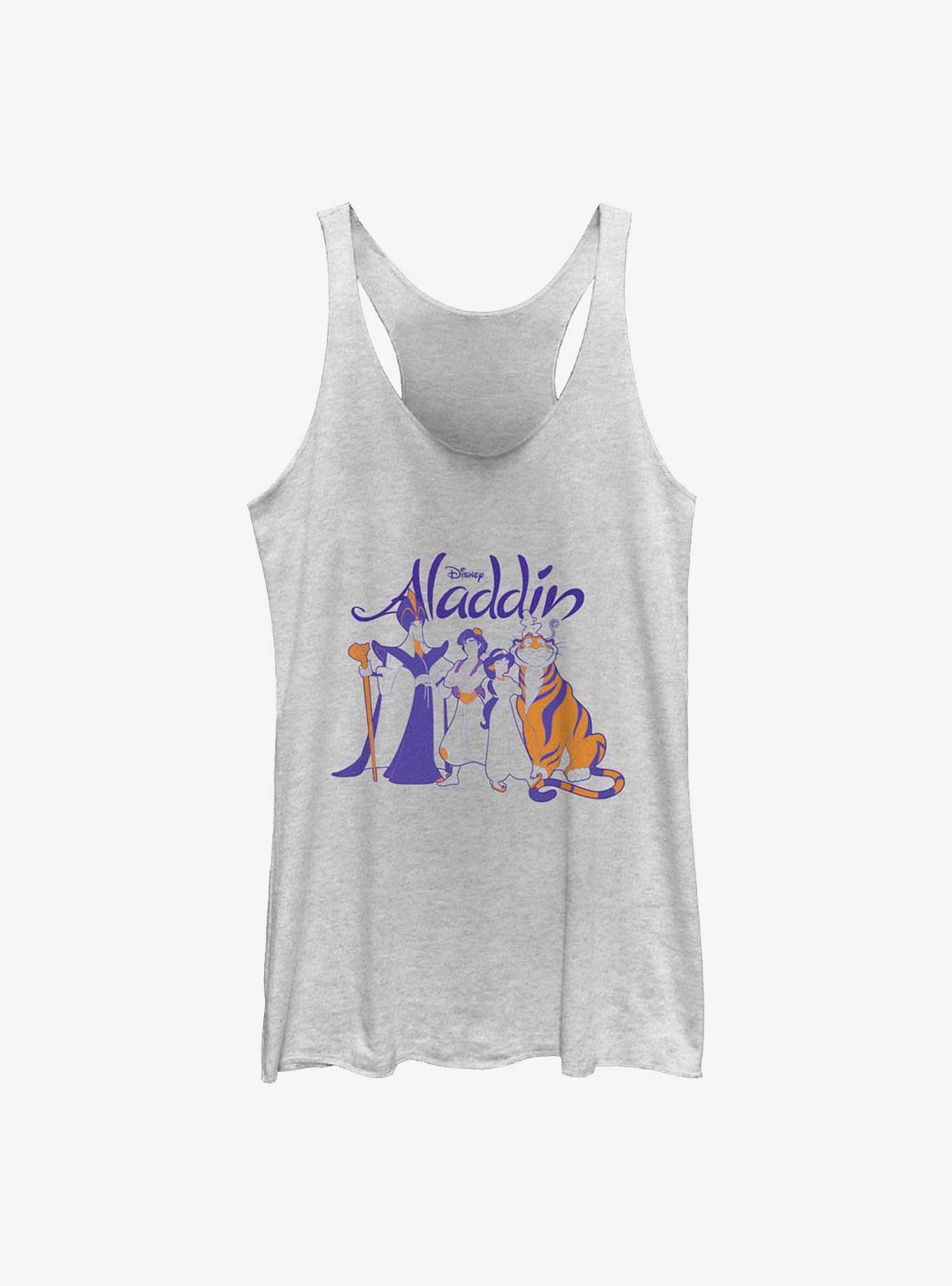 Disney Aladdin Group Shot Womens Tank Top, WHITE HTR, hi-res