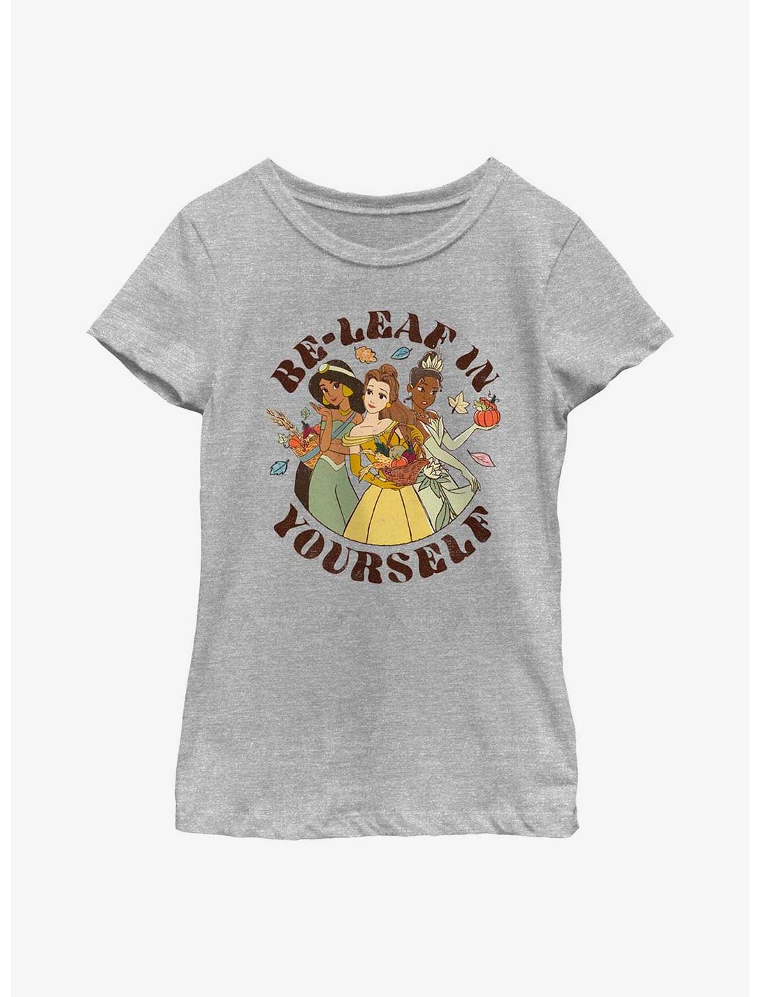 Disney Princesses Fall For Yourself Youth Girls T-Shirt, ATH HTR, hi-res