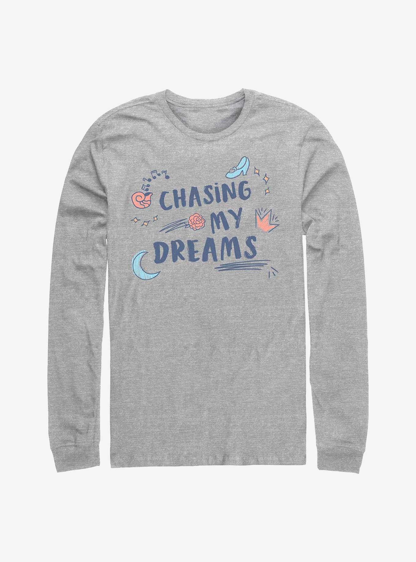 Disney Princesses Chasing My Dreams Long-Sleeve T-Shirt, ATH HTR, hi-res