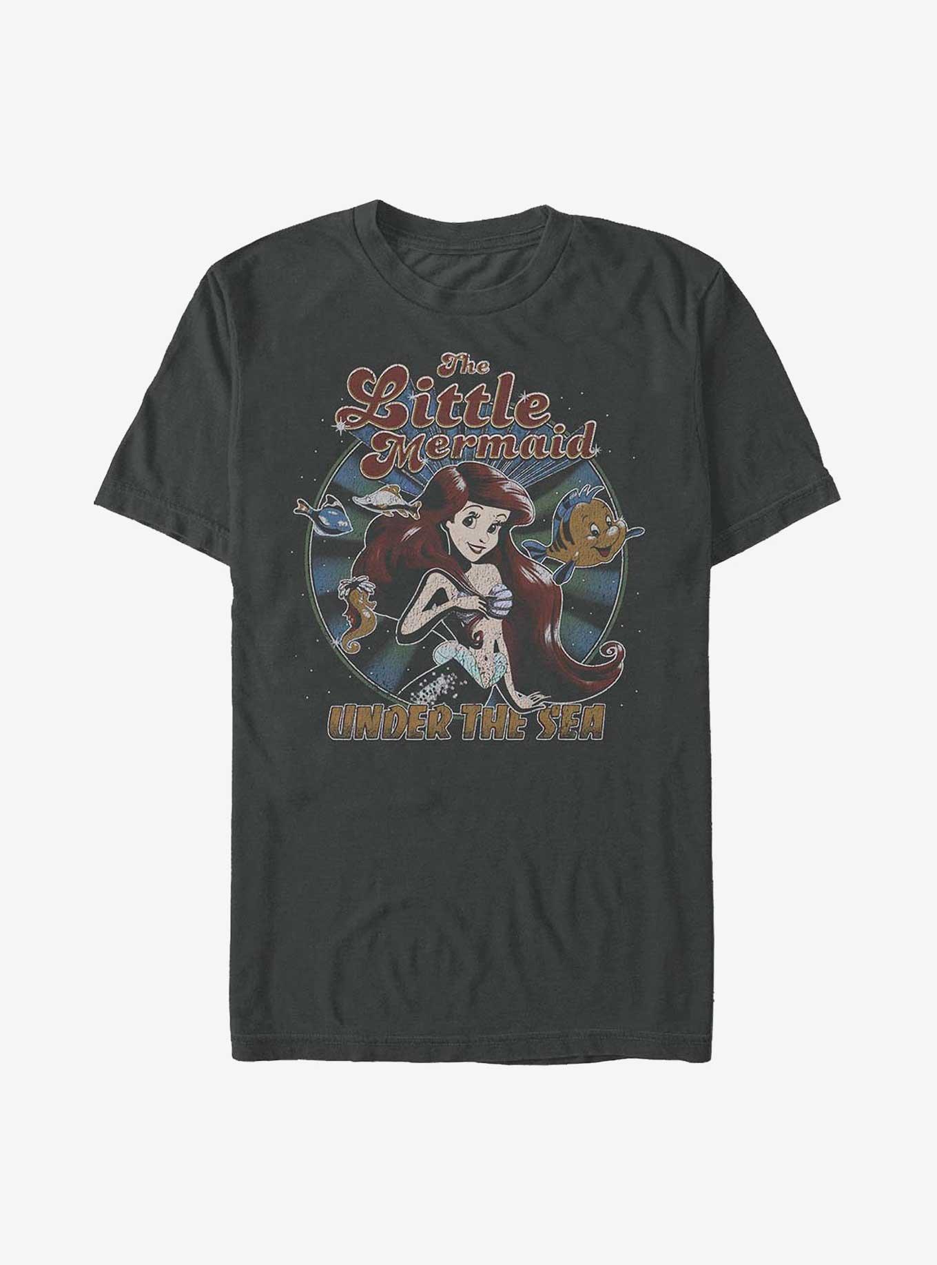 Disney The Little Mermaid Ariel Under The Sea T-Shirt, CHARCOAL, hi-res